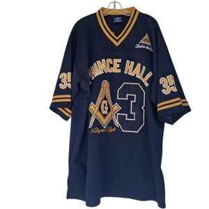 Bigboy Headgear Prince Hall Masonic Fraternity F & AM Jersey Mens Size 3X Blue
